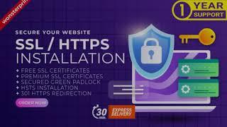 I will install SSL certificate https on your webserver