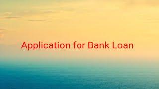 Loan request Letter to Bank Manager || Application writing