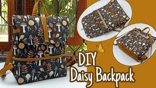 DIY Cara Membuat Tas/Daisy Backpack/Simple Backpack Tutorial & Pattern