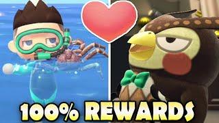  100% Completion Rewards for ALL SEA CREATURES in Animal Crossing New Horizons Summer Update