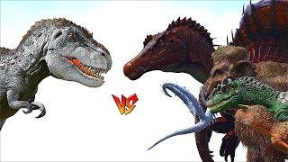 Ark Survival - TREX vs CARNO/ALLO/MAMMOTH/SPINO and more [Ep.214]