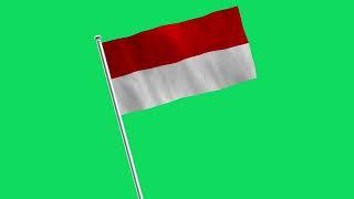 INDONESIA FLAG WAVING ANIMATION (NO TEXT)