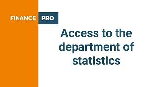 Access to the statistics department