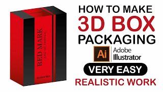 How to Make 3D Packaging Carton Box Module in Adobe illustrator - Urdu & Hindi