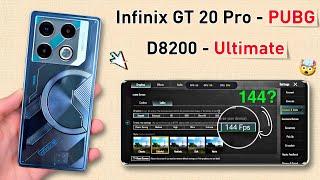 Infinix GT 20 Pro Pubg Test - Graphics Test.! D8200 Ultimate + 144Hz Amoled Display.