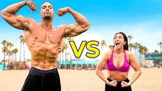 Gymnast VS Bodybuilder! Extreme Strength Challenge!