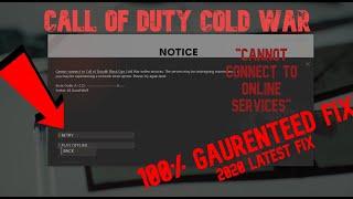 (PC) HOW TO FIX "CANNOT CONNECT TO ONLINE SERVICES" 100% FIX | BLACK OPS COLD WAR