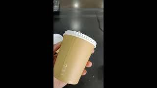 hotel paper lids // 7oz coffee vending cup with paper covers ,hotel usetage