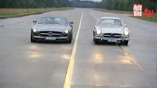 Mercedes 300 SL gegen SLS AMG - Duell der Flügeltürer