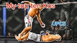 Top 10 Knockouts on UFC5 PS5 pro Volume  1 