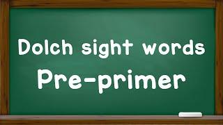 How to read Dolch sight words Pre - Primer | Fabulous Knowledge