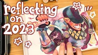 art vlog  painting my oc's and more printmaking!