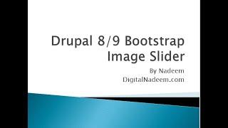 How to create simple image slider using bootstrap carousel in Drupal