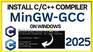 How to install MinGW w64 on Windows 11/10 [2025 ] | MinGW GNU Compiler | Compiler for C & C++