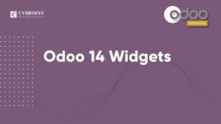 Odoo 14 Widgets | Widgets In Odoo 14