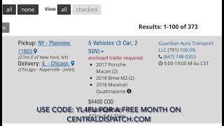 Central Dispatch Car Loads From Chicago To NYC Area And Back