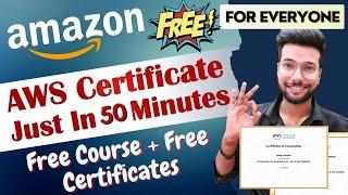 AWS Free Online Courses With Certificate | Get Free Online Certificate In 1 Day | #amazon #aws