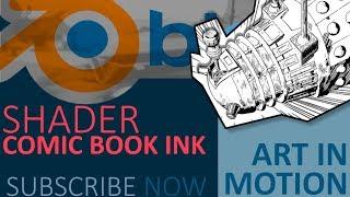 Blender Tutorial : Comic book/ Manga ink shader / Toon Shader. - Blender 2.7