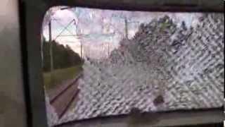 У ДР1А разбили oкно / A broken front window on a DR1A DMU