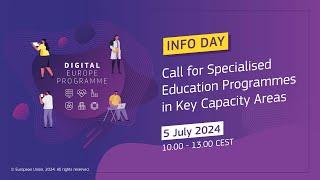 DIGITAL Europe Programme Info Day 7th Call on Advanced Digital Skills