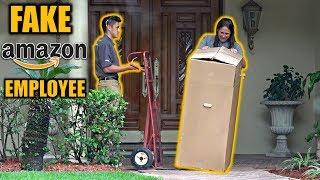 FAKE AMAZON EMPLOYEE DELIVERY PRANK!