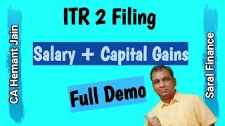 File ITR 2 for AY 2020-21 | Salary plus Capital Gains? File itr 2 get Standard Deduction