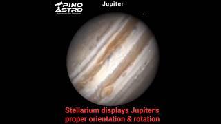 Jupiter & Jovean Moons: Stellarium displays Great Red Spot #PinoAstro