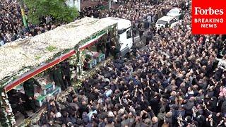 Mourners Attend Funeral Procession For Iranian President Ebrahim Raisi In Tabriz, Iran