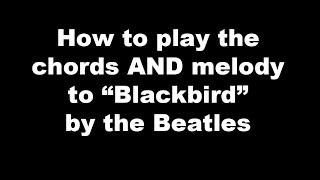 Play the Chords & Melody to "Blackbird"  by the Beatles