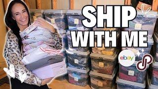 Ship With Me to Resell on Poshmark and eBay! How I Store My Reselling Inventory #reseller #thrifting