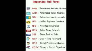 Important Full Form #shots #yt #trending #question #fullform #computer #ccc 