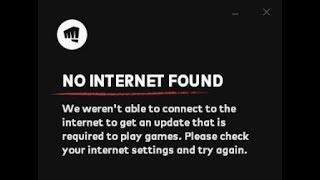 No Internet found RIOT Valorant FIX - We areent able to coonect to get an update that is required