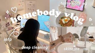 homebody diaries  a cozy & calm day at home, clean with me (cleaning motivation), self care day 