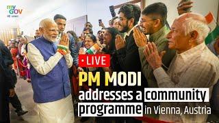 LIVE: PM Modi addresses a community programme in Vienna, Austria