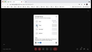 HOw to CHANGE LAYOUTS in GOOGLE MEET?