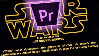 SCROLLING TEXT like STAR WARS with PREMIERE PRO