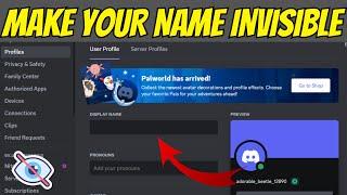 How To Make Invisible Name on Discord (2024) - Full Tutorial