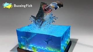 How to Make Prehistoric Shark Diorama | Resin Lamp | Resin Art 