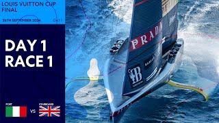 Louis Vuitton Cup Cup Final Race 1 | Luna Rossa Prada Pirelli vs INEOS Britannia | Full Replay