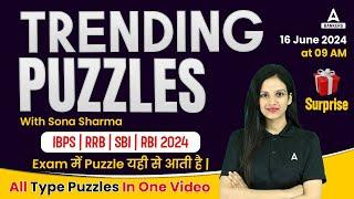 Reasoning Puzzles for Bank Exam | IBPS RRB, IBPS PO/Clerk, SBI & RBI Reasoning Preparation