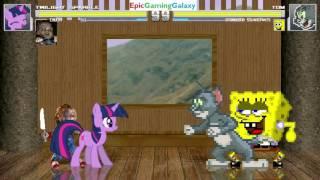 Chucky The Killer Doll & Twilight Sparkle VS Tom Cat & SpongeBob SquarePants In A MUGEN Match