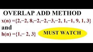 Q4. b. Overlap Add Method (Numerical 1) | DSP | EnggClasses