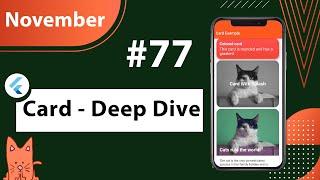 Flutter Tutorial - Card - Deep Dive