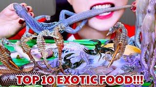 ASMR TOP 10 OF EXOTIC FOODS ON LINH ASMR CHANNEL |  LINH ASMR