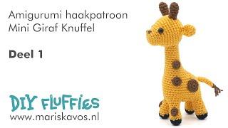 Leer een Mini giraf knuffel Amigurumi haken - deel 1 - Nederlands haakpatroon