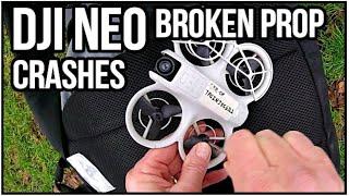 DJI NEO - BROKEN PROP - ALL CRASHES - SHE STILL FLIES