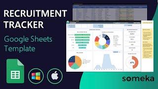 Recruitment Tracker Google Sheets Template | Candidate Track Dashboard