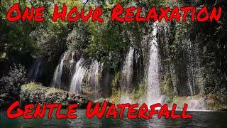 One Hour of White Noise Waterfall  Relaxing Peaceful Water Meditation Sound