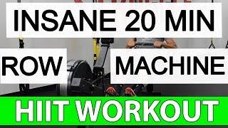 HIIT Workout - Insane 20 Minute Rowing Machine Workout