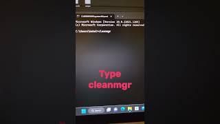 How to quickly perform Disk Cleanup using Command Prompt.  #shorts #pc